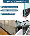 Solid As A Rock Silver Aluminum Glass Railing Spigot Clamps For Deck Balcony And Pool Fence Standoff Brackets for 10-12MM glass.