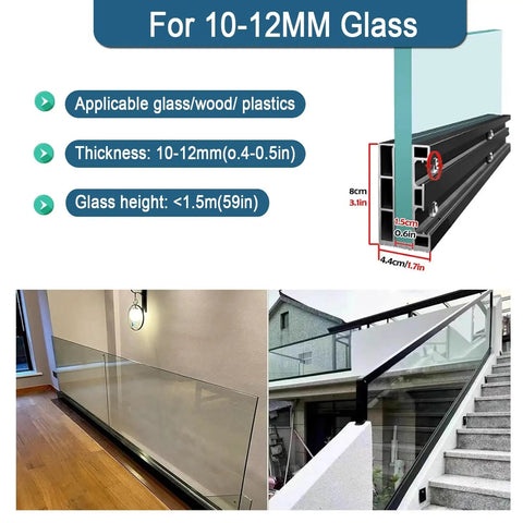 Solid As A Rock Silver Aluminum Glass Railing Spigot Clamps For Deck Balcony And Pool Fence Standoff Brackets for 10-12MM glass.