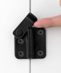 Two Pack Heavy Duty Flip Latches In Black Stainless Steel For Barn Gates And Sliding Doors Great For Cabinets And Closets close-up view
