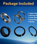 KPALAG steering column upper bearing kit, 5-piece set with bearing, sleeve, inner race, snap ring, and spring