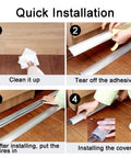 Quick installation steps for Rock Solid Aviation Aluminum Floor Cable Cover With Dual Channel Wire Routing Design.