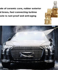 Pivoting Coupler Kit With Nozzle Tips For Pressure Washers Pro Grade 4500 PSI shown with pressure-washed car in background.