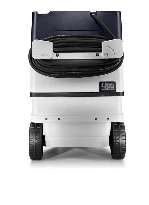 Front view of CT MIDI I Dust Extractor with HEPA Filter, Bluetooth Start, AutoClean System, heavy duty suction power, and touch controls