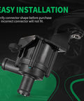 Tight Fit No Sweat Swap Durable Electric Auxiliary Water Pump For Ford Escape And Fusion Coolant System showing connector detail.