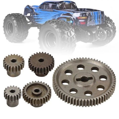 TT02 Differential Metal Spur Gear Set 64T Main Gear With 17T 21T 26T Pinions for 1/10 RC Cars and Trucks Upgrade Kit Alloy Gear