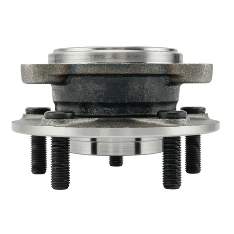 Front Wheel Bearing Hub Assembly 513354 Durable Replacement For Mazda 3 2014 2018 And Mazda CX 3 2016 2021 One Piece Wheel Bearing 5 Lugs With ABS Ready To Roll. Front view.