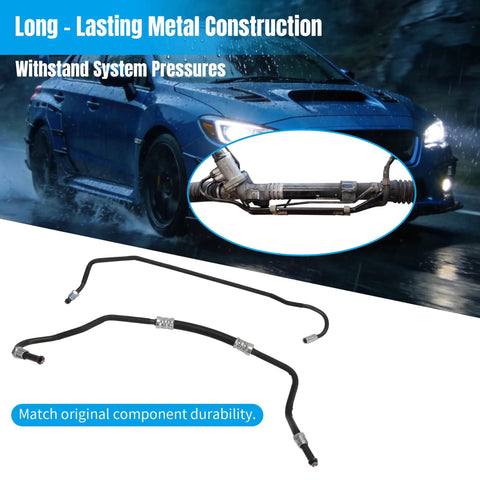 Subaru WRX STI 2008-2014 Power Steering Rack Repair Lines Kit Metal Hydraulic Transfer Lines Left Hand Drive Only Leaks Behind Insulation Sealed DIY Friendly Repair To Save Rack Replacement