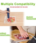 Using 60 Pack Vacuum Sealer Bags For Food BPA Free Reusable With Upgraded Air Valve with handheld and external vacuum sealers