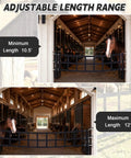 Dang Solid 12 By 20 Foot Polyester Horse Stall Guard featuring adjustable length with maximum 12' and minimum 10.5' options.