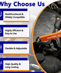 Offset Extension Wrench Kit With Clamps And Drive Adapters 1/2, 1/4, 3/8, used in car engine for tight spaces