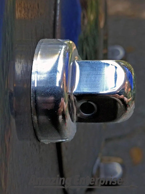 Side view of lug nut cover from Six Pack Lug Nut Cover Set For Mercedes Sprinter Vans With 16 Inch Alcoa Wheels 6 Lug 205mm Bolt