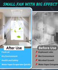 Before and after effects of Super Quiet High Airflow Motor Assembly Upgrade For Bathroom Ceiling Fans 9417 9417D 9417DN 9427