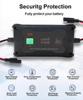 Portable 20 Amp MPPT Solar Charge Controller For 12V And 24V Systems With LCD Display and connectors, secure battery use