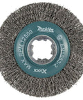 X-Lock Quick Change Carbon Steel Crimped Wire Wheel Brush Four And A Half Inch for angle grinders, front view, wire detail