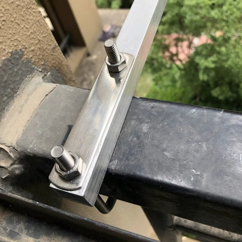 Eight Pack Square U Bolts With Washers And Nuts Two And A Half Inch Inner Width Hundred Millimeter Length 304 Stainless Steel Replacement Parts For Cars Trailers Ski Boats And Sailboats, securing metal rail