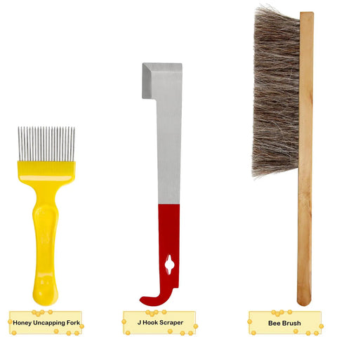 Beekeeping Starter Kit 12 Piece With Bee Smoker And Full Tool Set For Beginners Including J hook scraper and uncapping fork