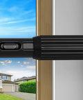 Close-up of heavy duty tension curtain rod no drilling adjustable from 41 to 126 inches 1.26 inch diameter installed in window