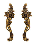 Antique Cabinet Door Handle Set Two Pack Vintage Zinc Alloy Drawer Pulls for Dresser and Wardrobe Retro Style 3.78 Inch Center Hole