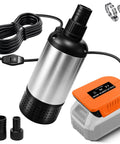 High Power Cordless Submersible Water Pump Kicking Out Standing Water Fast With 1000Gph Brushless Motor And 14 Foot Cable for pool draining.