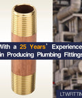 Brass Pipe Nipple Assortment Kit With Long Nipples From 1-1/2 In To 4-1/2 In 3/8 In Male NPT Pack Of 26 Durable Plumbing Fittings