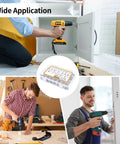Black Self Tapping Wood Screws Kit With 420 Pieces Zinc Coated Carbon Steel Phillips Flat Head in use for woodworking projects