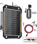 20W Solar Panel For Car Battery Trickle Charger 12V 18V with cables and plug connectors, waterproof aluminum frame