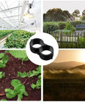 12 Pack 1/2 Inch Drip Tubing End Closure Caps for Drip Irrigation in greenhouse, garden, and farm setups, visible with crops
