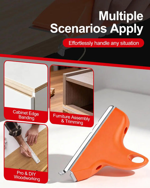 Legendary 3 In 1 Edge Banding Trimmer With Rock Solid Stainless Blades, Easy Cut Wood Veneer And PVC Edges, Killer Grip for edging furniture.