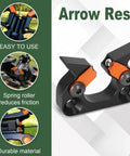 Premium Aluminum Arrow Rest for Crossbows with low friction spring rollers displayed on angled view