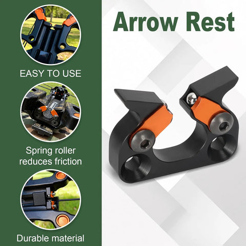 Premium Aluminum Arrow Rest for Crossbows with low friction spring rollers displayed on angled view
