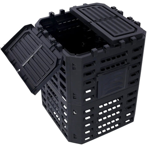 90 Gallon Garden Compost Bin Aerated For Fast No Fuss Easy Assembly Outdoor Composting Built From Premium Recycled Plastic
