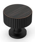 10 Pack Oil Rubbed Bronze Cabinet Knobs For Kitchen And Bath Cabinets Easy To Install Durable Metal Pulls That Elevate Any Drawer Or Dresser Upgrade Your Space With Classic Vintage Style. Oil rubbed bronze metal cabinet knob, 27mm, front view