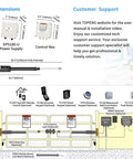 Dual Swing Gate Opener For Light Duty Gates Up To 12 Feet Per Arm Electric Driveway Gate Operator diagram with dimensions