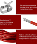 Cover Cable And Winch Kit For Round Oval And Rectangular Above Ground Pools 100 ft wire with heavy duty ratchet system details