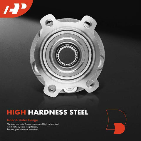 Front view of Two Rear Wheel Bearing And Hub Assembly For Ford Escape 2013 2019 And Lincoln MKC 2015 2019 AWD Only With 5 Lug