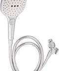 Raindance Select E 5 Inch Handheld Shower Head Set With Rain RainAir And Whirl Air Infusion AirPower QuickClean Hose Included Easy Install 2.5 GPM White Chrome Finish Pro Grade Spa Shower Upgrade