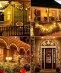 Fairy String Lights 33 Ft 100 LEDs Copper Wire Plug In Indoor Outdoor With 8 Lighting Modes And Memory Function for porch decor.