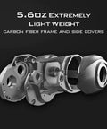 Zephyr BFS Baitcasting Reel Drag Clicker Version for Left Hand Anglers carbon fiber frame detailed view