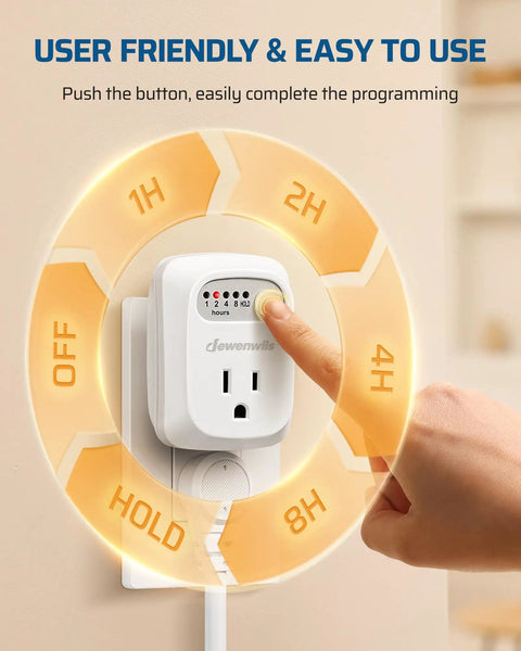 Rock Solid Indoor Countdown Timer Outlet Plug providing easy programming and digital controls for household devices.