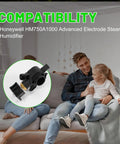Solenoid Drain Valve For HM750A1000 Advanced Electrode Humidifier DC 24V Replacement Part showcased in a home setting.