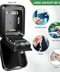 Waterproof Key Lock Box With Code Wall Mount Safe For House Keys Realtors And Garage Spare Keys 12 Digit Keypad Lock Box open view