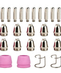 Heavy Duty Plasma Cutter Torch Tip Nozzle Kit 24 Pieces for AG60 AG50 SG55 WSD P60 with Box, pro grade durable consumables