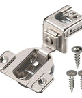 Soft Close Overlay Face Frame Cabinet Hinges 1-1/4 Inch Nickel Plated Steel Nickel Finish Pack of 25 With Blumotion Integrated Cup