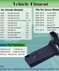 Mass Air Flow Sensor MAF for Honda Accord Civic Odyssey Pilot Acura MDX RDX RL TL Replace OE 37980 RNA A01 1-pack fitment chart