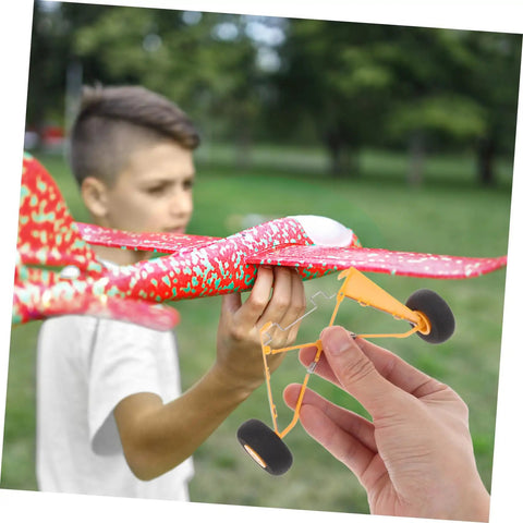 Lightweight RC Airplane Landing Gear Kit Easy Install For RC Plane Model Aircraft Durable Plastic Construction held by person