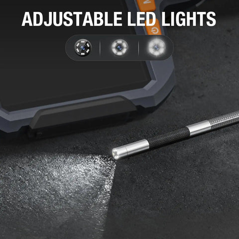 4 Way Articulating Borescope For Automotive Engine With 3.9mm Probe Joystick Controlled Tip 360 Degree Rotation And 210 Degree Bends 6 Inch 720P Screen Ideal For Quick Engine Inspections No Disassembly Needed with adjustable LED lights
