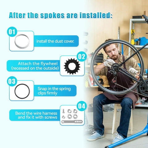 Person installing Coaster Brake Rear Hub For Bicycle 36 Hole Bike Hub With Easy Installation Backwards Brake Multi Function Rear Hub