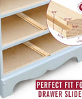 20 Inch Wooden Center Mount Drawer Slides With Smooth As Butter Glide And Rock Solid Construction visible in drawer interior.