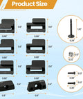 Knockout 69322 TLR Clamp Jaw Kit For Streamlight 1913 Short Rail Accessory Replacement Set with detailed size guide.
