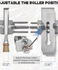Chisel Sharpening Jig With Lightweight All Metal Honing Guide System, adjustable gauge, aluminum roller stop, 0.156 to 3.46 inches